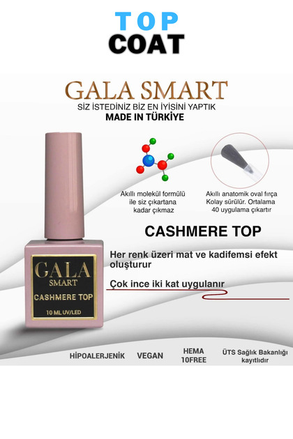 Protez Tırnak Kalıcı Oje Mat Top Coat 10ml