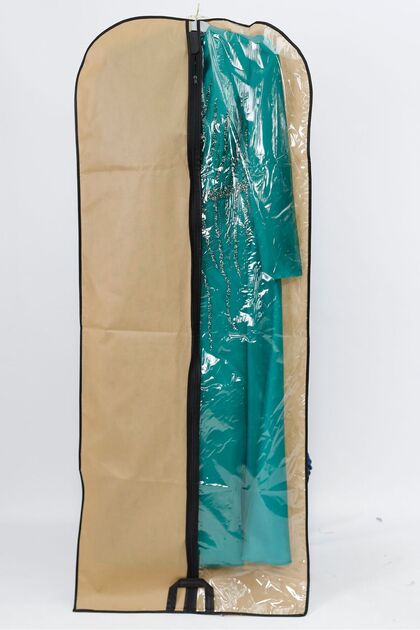 Umut Evening dress clothes protective cover, long length dress carrier, transparent window 64x160 cm, black- Trendyol Umut Evening dress clothes protective cover, long length dress carrier, transparent window 64x160 cm, black- Trendyol
