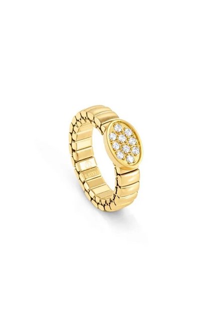Nomination Extension ring, yellow PVD with 1 Oval