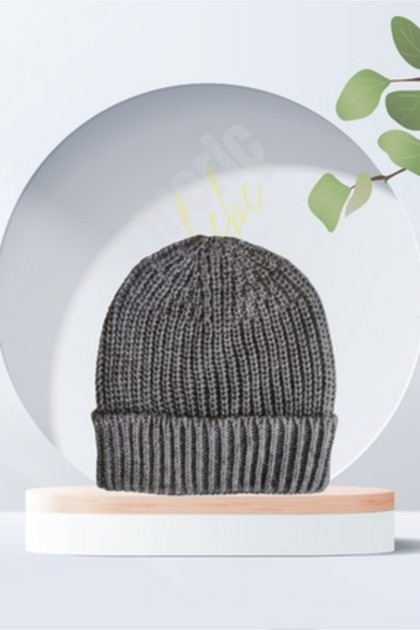 Flexible Thessaloniki Knit Knitwear Basic Standard Unisex Smoked Beanie 1-4 Years