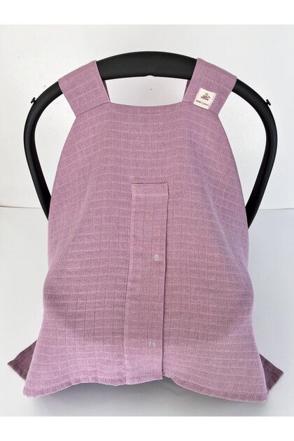100% Cotton Muslin Baby Stroller Cover Dried Rose