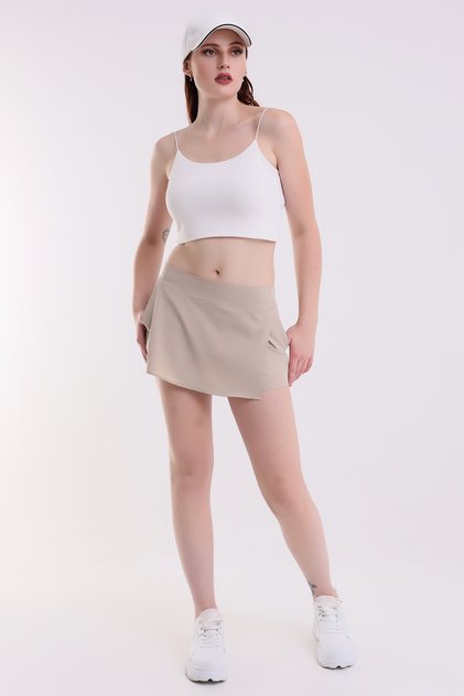 Women's Sports Tennis Skirt with Shorts and 2 Pockets