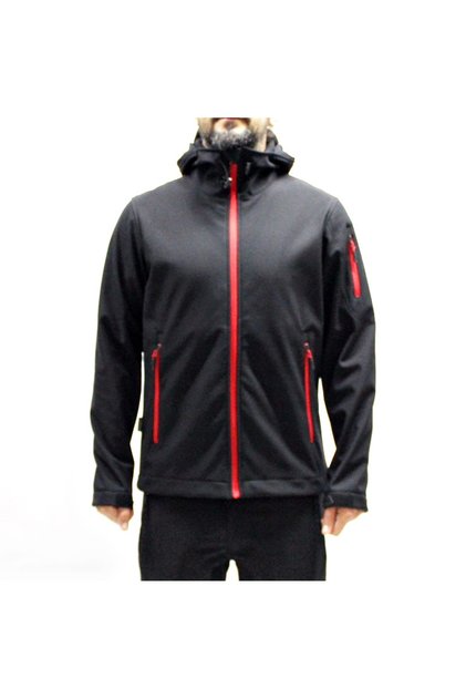 Fekete Trail szélálló Softshell kabát