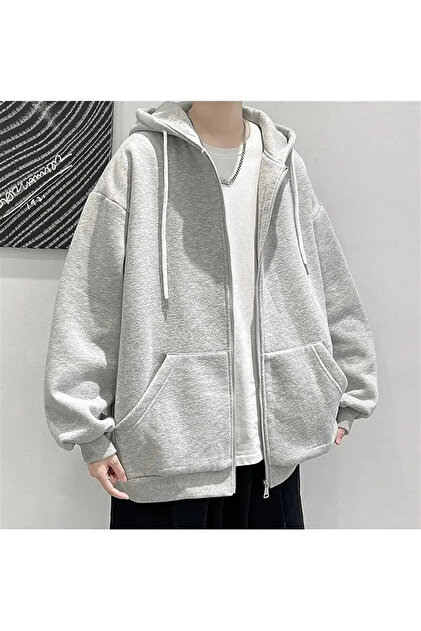 Gofeel Y2k Düz Basic Unisex Oversize (2 İPLİK) Mevsimlik Tech