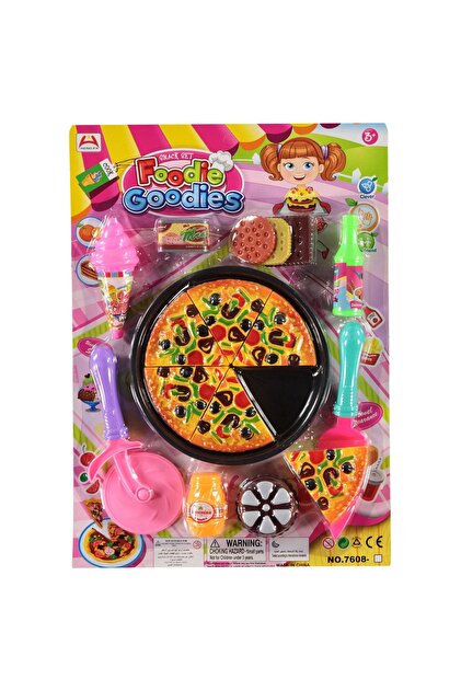 berattoys 17 PCS kesilen pizza oyuncak tepsili pizza oyuncak