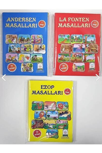 1. Class Story Book Andersen Masalları - La Fonten Masalları - Ezop Masalları 3 Set
