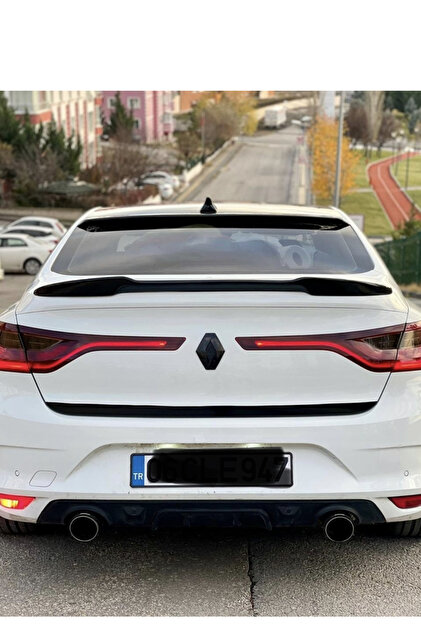 Renault Megane 4 Sedan Uyumlu Yarasa M4 Bagaj Üstu Spoiler Pianoblack Ithal