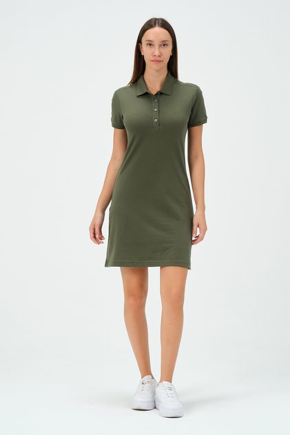 Classic Cotton Regular Comfort Polo Collar Dress