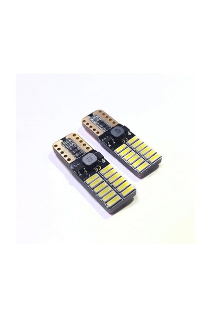 T10-24ledli Yassı Dipsiz Led Ampul Canbus Ultra Parlak 300lmn
