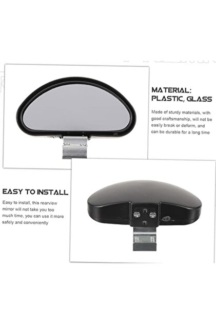 Cartex Oto Araç Araba Ayna Ek Kör Nokta Aynası Eğitmen Aynası OVAL(10x4 CM) - 2