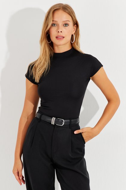 Women's Black Diving Blouse EY2564