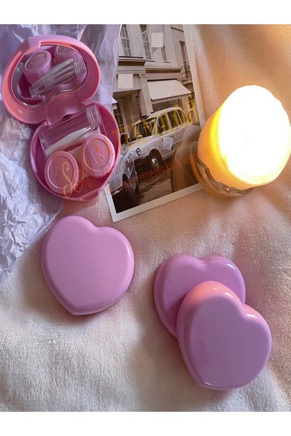Lens kabı seti kalp aynalı (Kalp-ROSe)