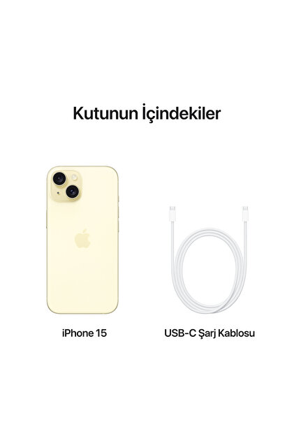 Apple iPhone 15 256 GB Sarı - Fiyatı, Yorumları