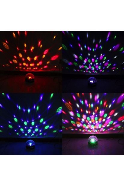 BAY MİA Küre Disko Topu Müzik Çalar Renkli Lazer Işıklı Bluetooth Sese Duyarlı Işıklar Disko Parti Işığı - 8