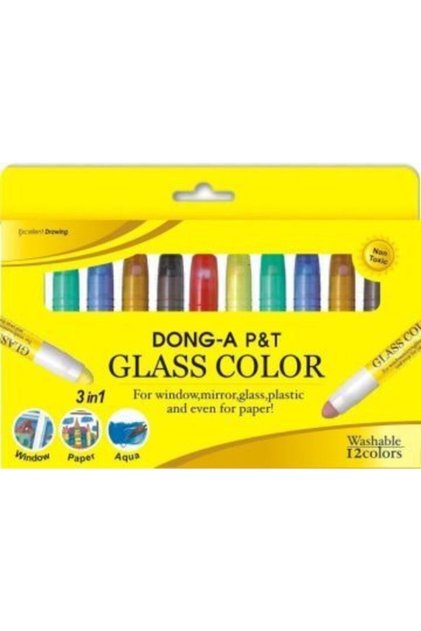 Donga 12 Renk Silinebilir Pastel Cam Kalemi
