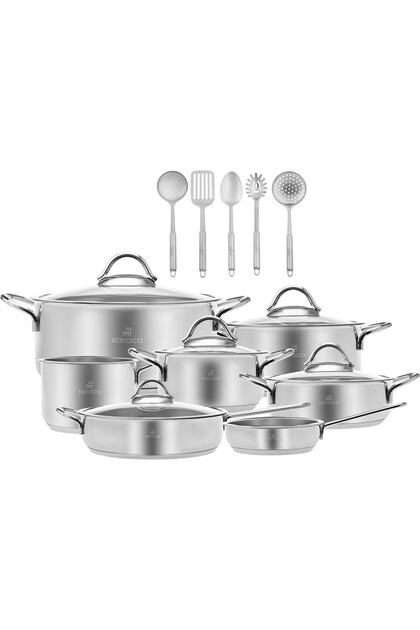 Karaca Ada 17 Parça Çelik Tencere ve Servis Seti - Fiyatı, Yorumları