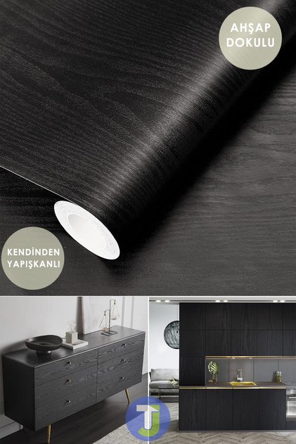 Kendinden Yapışkanlı Ahşap Görünümlü Mutfak Banyo Tezgah Duvar Dolap Masa Kaplama 60X100cm