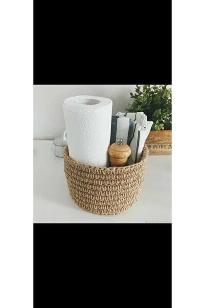 Nympha banyo organizer set, el emeği banyo seti, jüt ip organizer