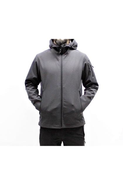 Jachetă gri Trail Softshell rezistentă la vânt