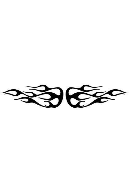 MOTORCYCLE FLAME STICKER (35X13 CM, 2 PIECES)