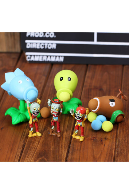 Schulzz Plants And Zombies Zombi Ve Bitkiler +figür+toplar 3lu set