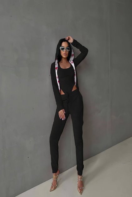 3-Piece Velvet Set with Zipper and Elastic Waistband