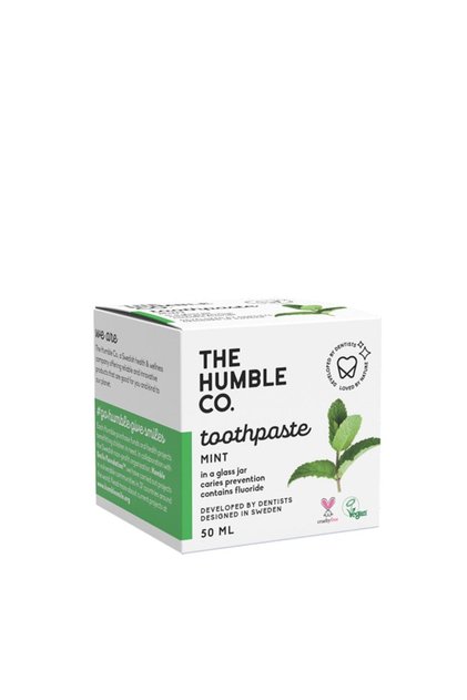 The Humble Co. Kavanoz Diş Macunu (Nane) 50 ml Uzun ömürlü kullanım Cam Kavanoz Diş Macunu Nane (Ağız kokusu , Diş Eti Bakımı )