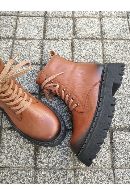 Hakiki Deri Kadın Taba Postal Bot 2303