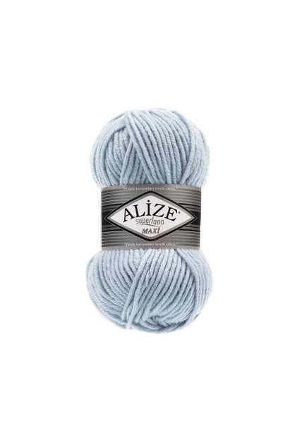Superlana Maxi 25% Wool - 75% Acrylic / 100 gr - 100 M Scarf for Beanie Knitting 480 Light Blue