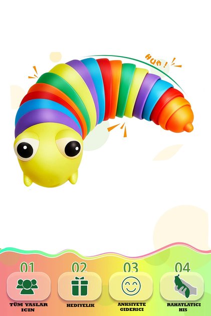Colorful Montessori Caterpillar Toy - Socks Fun, Stress and Anxiety Relief