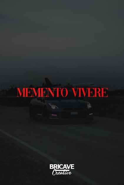 Memento Vivere - Remember You Are Alive JDM Car-Motorcycle Windshield Label Sticker 30x3cm