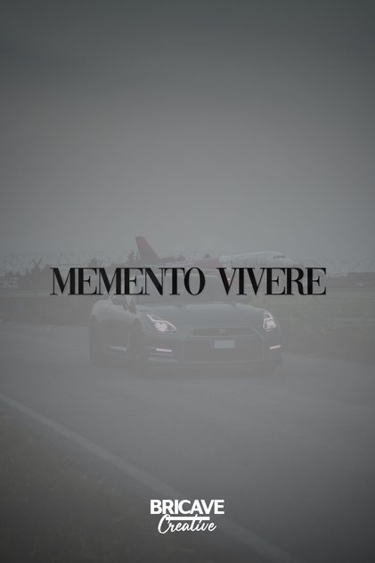 Memento Vivere - Remember You Are Alive Compatible JDM Car-Motorcycle Windshield Label Sticker 30x3cm