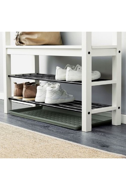 IKEA BAGGMUCK ayakkabı tepsisi, gri-yeşil 71x35 cm - Fiyatı, Yorumları