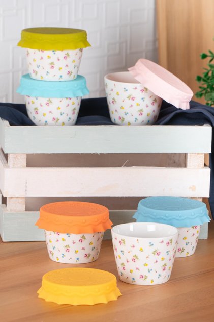 Enjoy 6-Piece Jar Set with Silicone Lid - 150 cc
