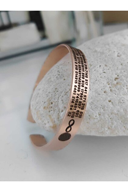 Ancient Numbers Number Sequences Infinity and Flower of Life Magnetic Copper Lucky Bracelet