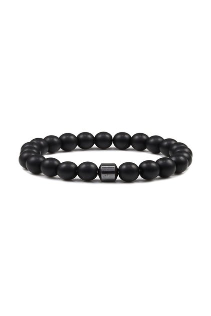 Pipe Hematite Stone Matte Onyx Natural Stone Bracelet