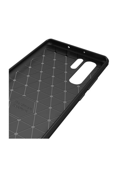 Microcase Huawei P30 Pro Brushed Carbon Fiber Silikon Tpu Kılıf - Siyah - 4