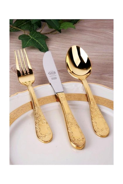 Ramona Gold 96 Parça Çatal Kaşık Bıçak Takımı