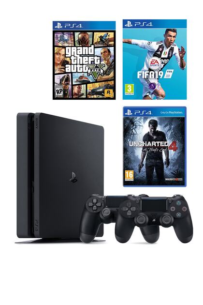 Playstation 4 Slim 1 Tb 2. Ps4 Kol Ps4 Gta 5 Ps4 Fifa 19 Ps4 Uncharted 4 (TEHŞİR ÜRÜN)