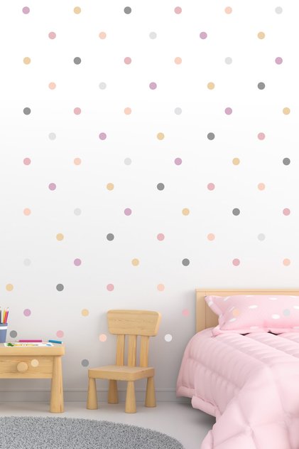 288 Pieces 25mm Soft Color Tones Specially Cut Stickers