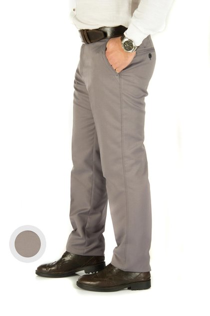 Men's Max Gray Straight Linen Trousers