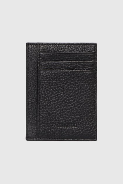 750 Genuine Leather Slim Card Holder Flother Black