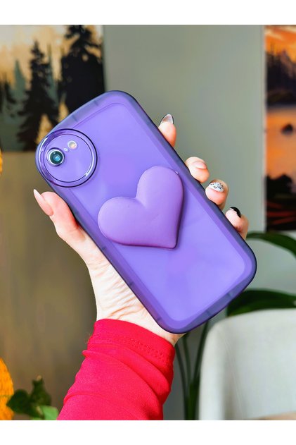 iPhone 7 Plus - 8 Plus Compatible Heart Model Case with Toy