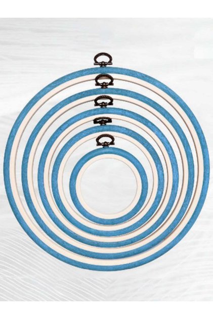 Blue Panel Pulley Round Set of 5 - TOTAL 5 PIECES