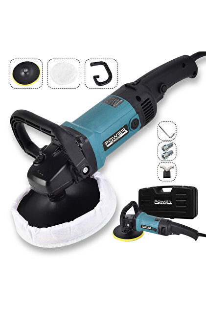 POWER BLACK Devir Ayarlı 1230w 230v Zımpara Pasta Cila Makinesi