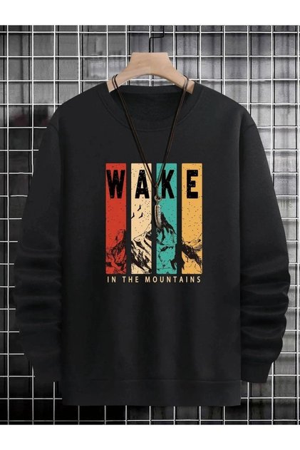 UNISEX CREW NECK, DRESSED, PRINTED, WINTER SWEATSHIRT