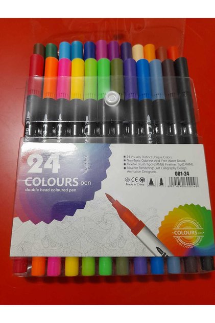 Fırça uçlu Brush marker 24lü set