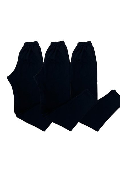 3-Piece Black Comfortable Soft Underwear Leggings, Underwear Under Trousers, Underwear Pajamas, Winter Underwear