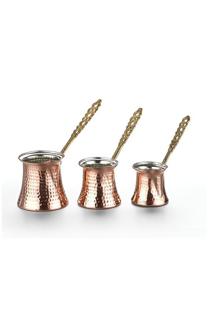 Copper Forged Coffee Pot Set 3-Piece Coffee Pot Set