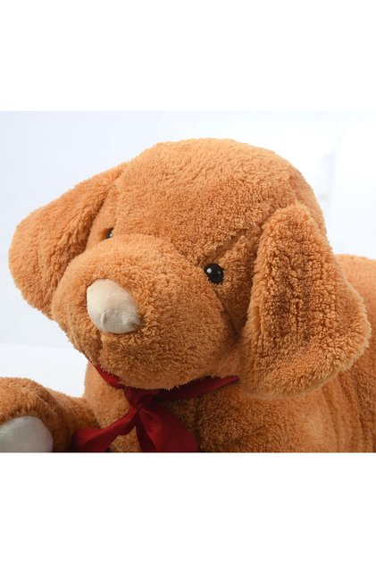 Plush Soft Cute Dog, Sleep and Playmate with His Bone in Her Mouth - 80 cm